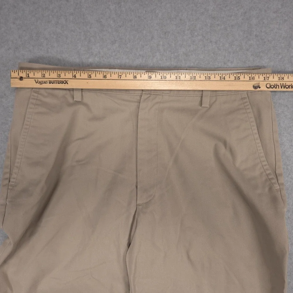 Dockers D3 Mens 34x30 Beige Khaki Flat Front Casual Chino Pants School